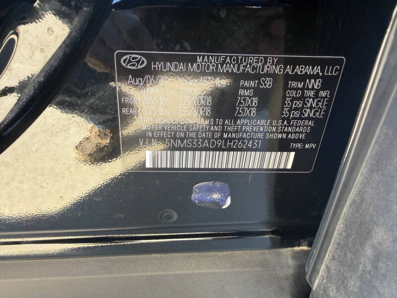 2020 Hyundai Santa Fe SEL