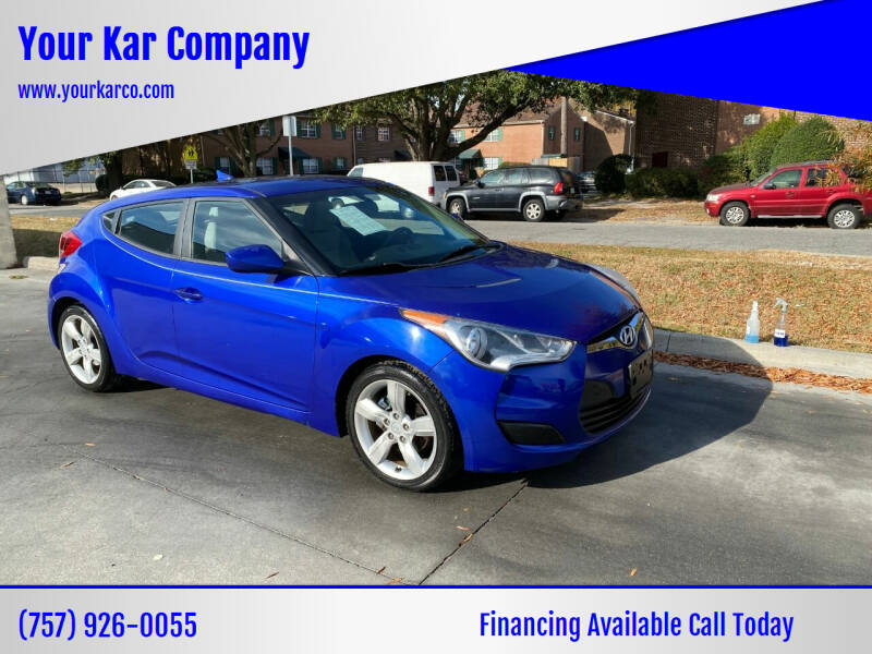 2012 Hyundai Veloster for sale at Your Kar Company in Norfolk VA