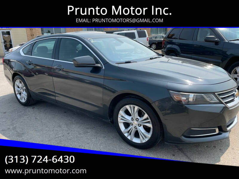 2014 Chevrolet Impala for sale at Prunto Motor Inc. in Dearborn MI