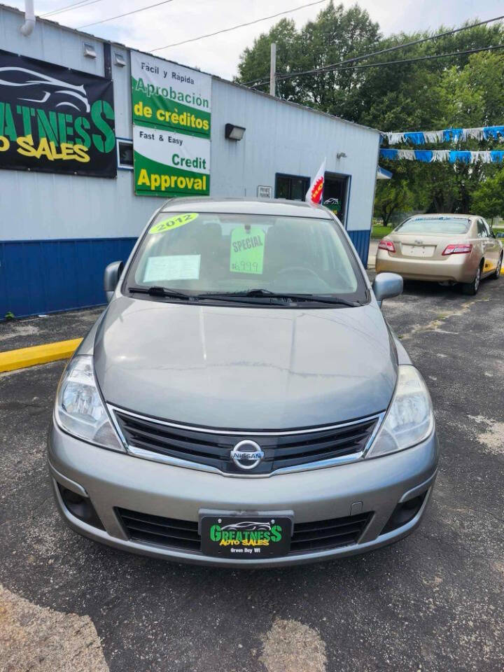 2012 Nissan Versa for sale at GREATNESS AUTO SALES in Green Bay, WI