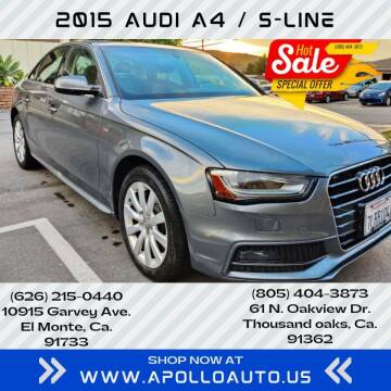 2015 Audi A4 for sale at Apollo Auto El Monte in El Monte CA