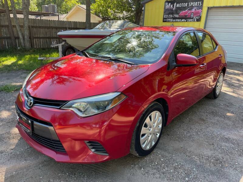 2015 Toyota Corolla for sale at M & J Motor Sports in New Caney TX