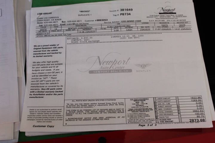 2014 Bentley Continental GT V8