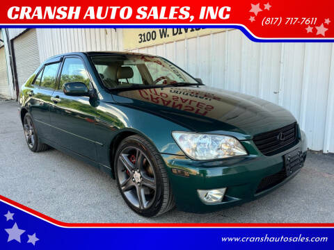 2001 Lexus IS 300 for sale at CRANSH AUTO SALES, INC in Arlington TX