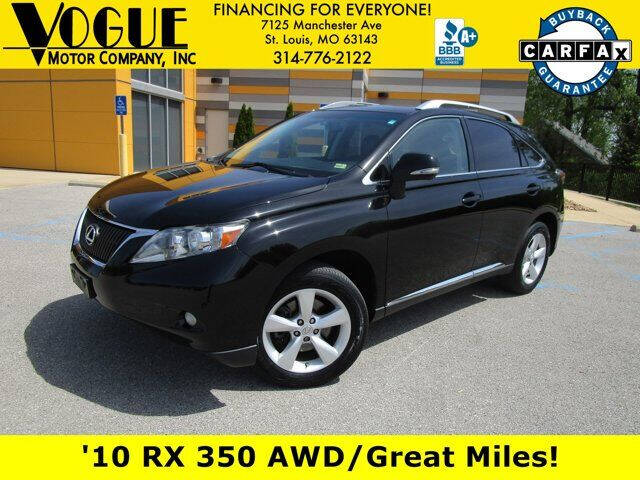 2010 Lexus RX 350 for sale at Vogue Motor Company Inc in Saint Louis MO
