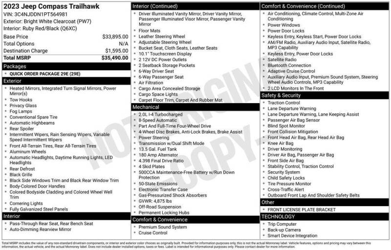 2023 Jeep Compass Trailhawk