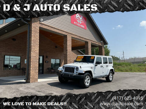 2015 Jeep Wrangler Unlimited for sale at D & J AUTO SALES in Joplin MO