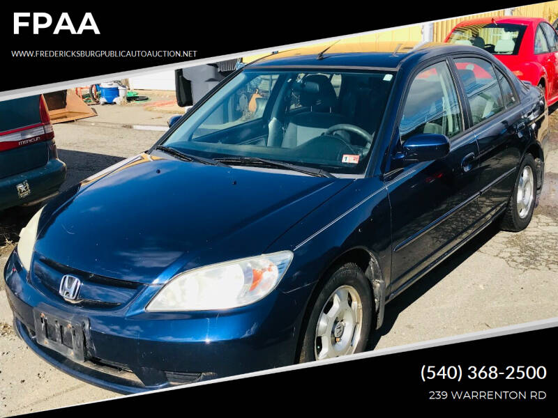 2005 Honda Civic for sale at FPAA in Fredericksburg VA