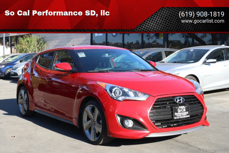 2013 Hyundai Veloster for sale at So Cal Performance SD, llc in San Diego CA