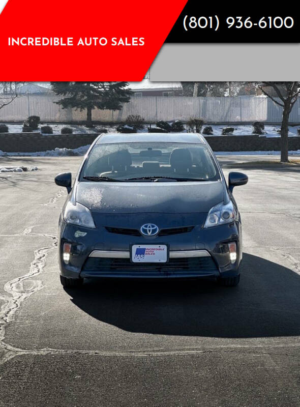 2014 Toyota Prius Plug-in Hybrid for sale at INCREDIBLE AUTO SALES in Bountiful UT