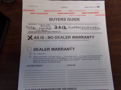 2012 Dodge Grand Caravan SXT