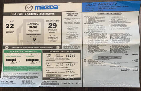 2010 Mazda MAZDA3 s Grand Touring