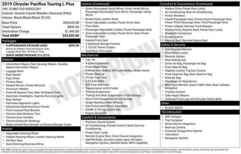2019 Chrysler Pacifica Touring L Plus