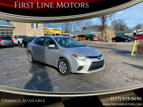 2014 Toyota Corolla for sale at First Line Motors in Jamestown IN