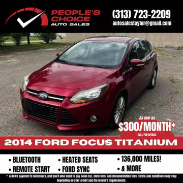 2014 Ford Focus for sale at People's Choice Auto Sales in Taylor MI