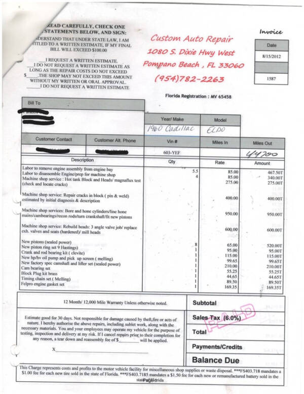 1960 Cadillac Eldorado