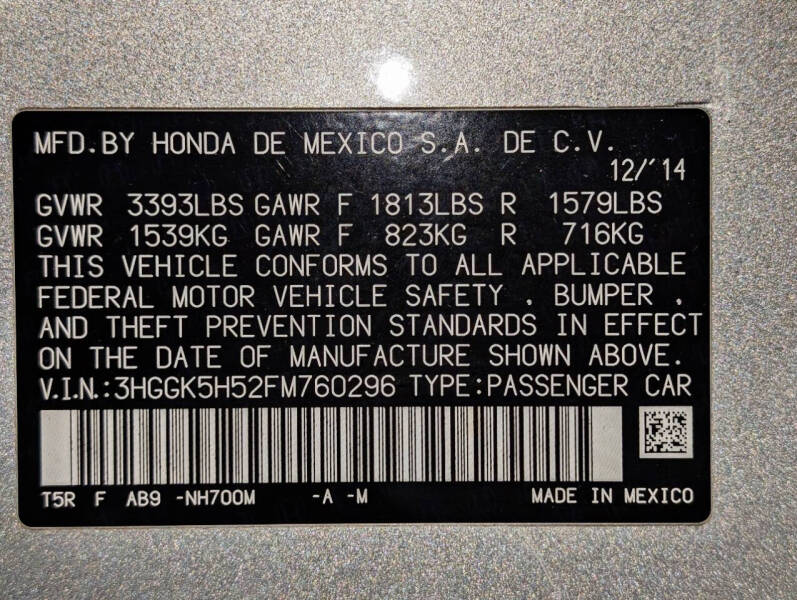 2015 Honda Fit LX