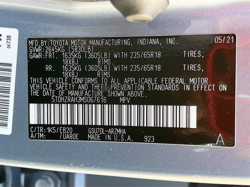 2021 Toyota Highlander XLE