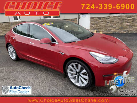 2018 Tesla Model 3 for sale at CHOICE AUTO SALES in Murrysville PA