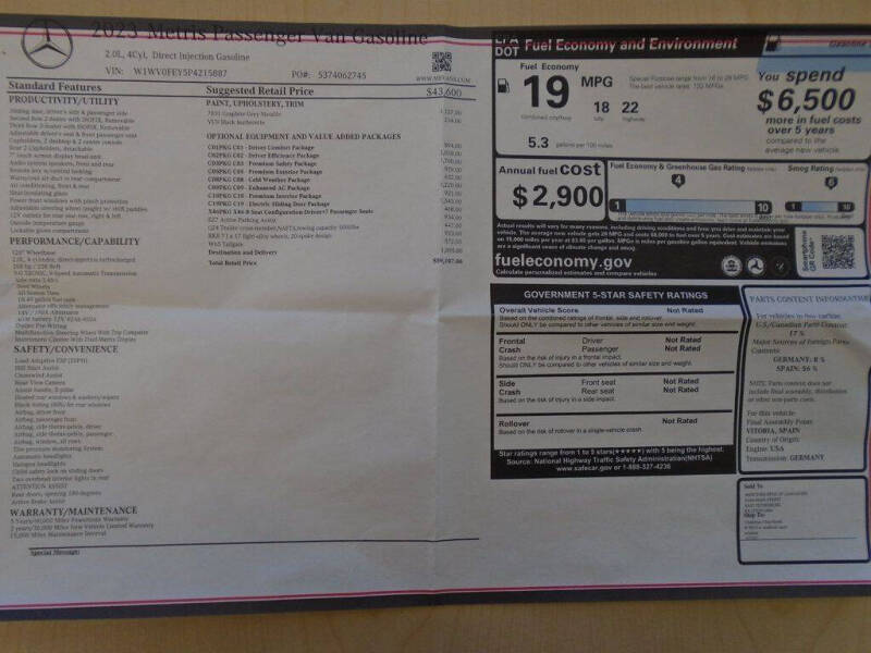 2023 Mercedes-Benz Metris Passenger