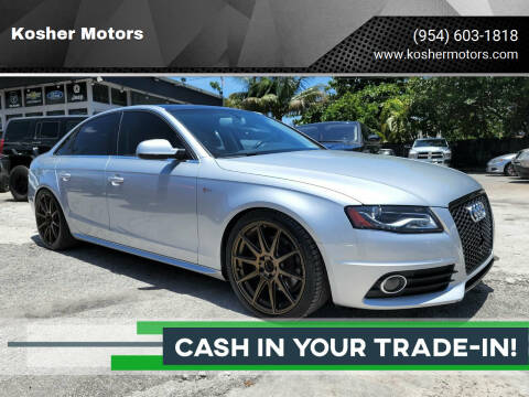 2012 Audi A4 for sale at Kosher Motors in Hollywood FL