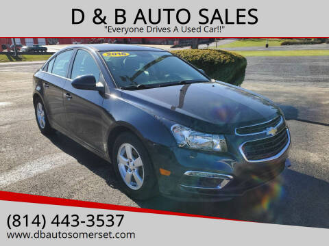 2016 Chevrolet Cruze Limited for sale at D & B AUTO SALES in Somerset PA