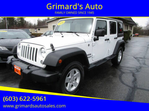 2016 Jeep Wrangler Unlimited for sale at Grimard's Auto in Hooksett NH