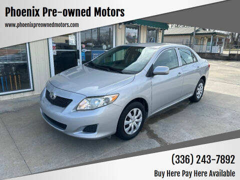 2010 Toyota Corolla for sale at Phoenix Pre-owned Motors in Lexington NC
