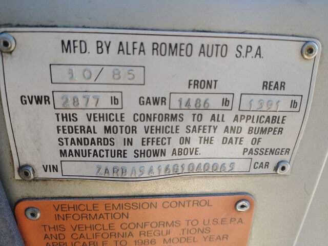 1986 Alfa Romeo Spider Veloce