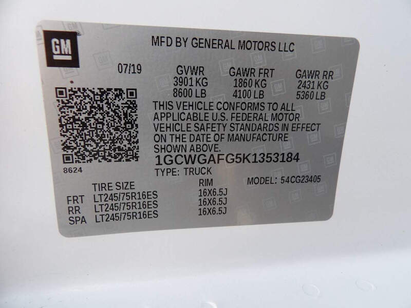 2019 Chevrolet Express 2500