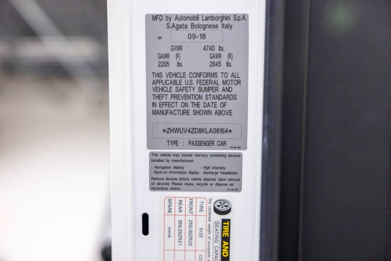 2019 Lamborghini Aventador LP 740-4 S