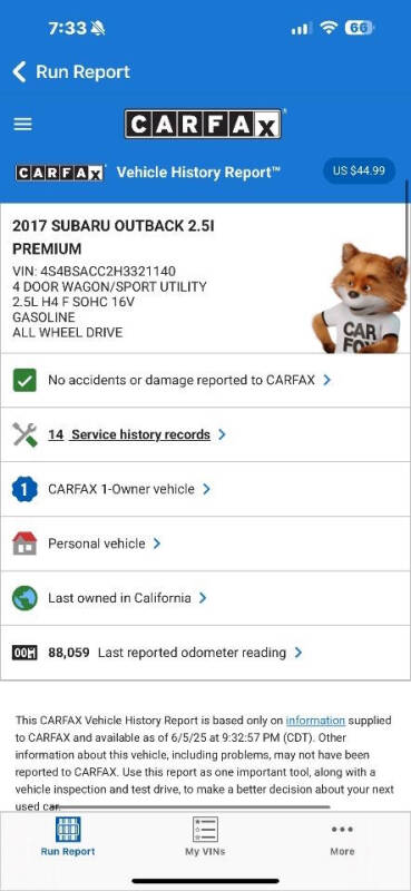 2017 Subaru Outback 2.5i Premium