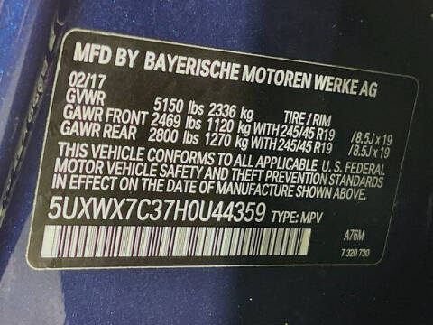 2017 BMW X3 xDrive35i