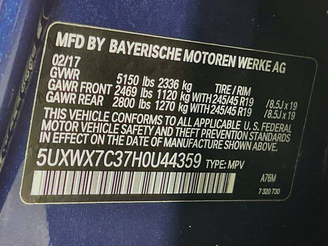 2017 BMW X3 xDrive35i