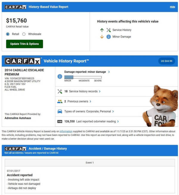 2014 Cadillac Escalade Premium