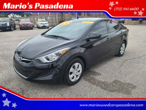 2016 Hyundai Elantra for sale at Mario's Pasadena in Pasadena TX