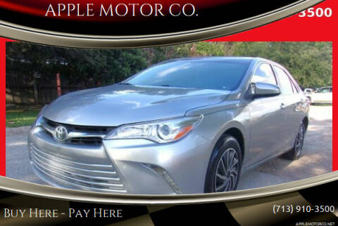 2016 Toyota Camry for sale at APPLE MOTOR CO. in Houston TX