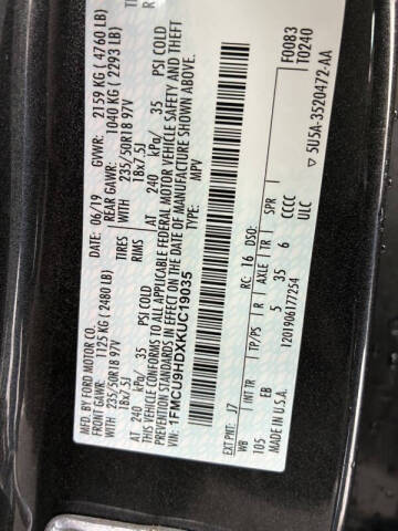 2019 Ford Escape SEL