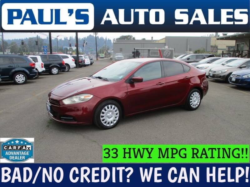 2015 Dodge Dart for sale at Paul's Auto Sales in Eugene OR
