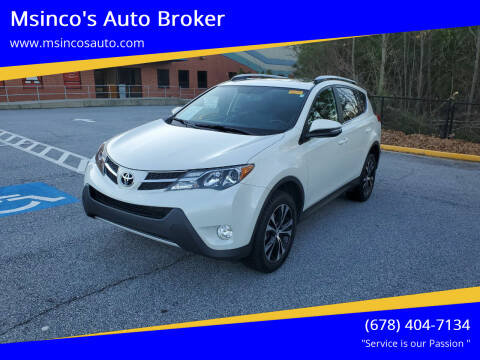 2015 Toyota RAV4 for sale at Msinco's Auto Broker in Snellville GA