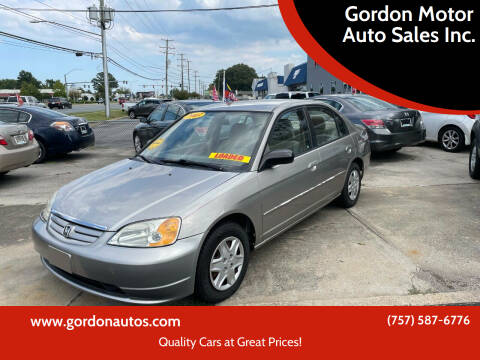 2003 Honda Civic for sale at Gordon Motor Auto Sales Inc. in Norfolk VA