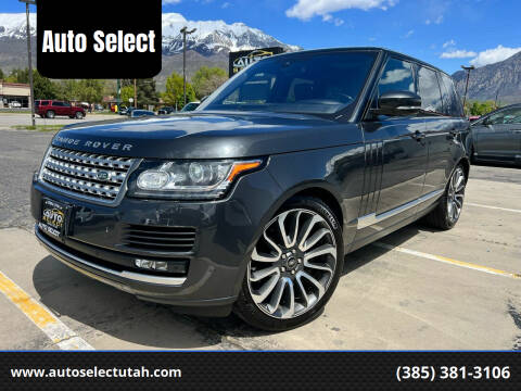 2016 Land Rover Range Rover for sale at Auto Select in Orem UT