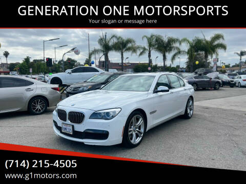 2013 BMW 7 Series for sale at GENERATION ONE MOTORSPORTS in La Habra CA
