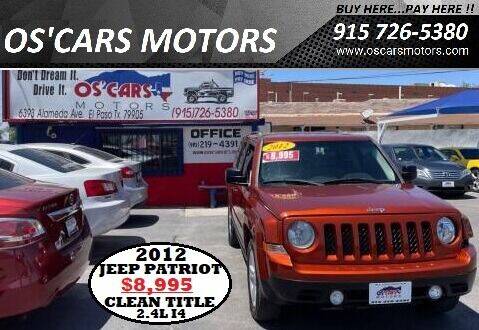 2012 Jeep Patriot for sale at Os'Cars Motors in El Paso TX