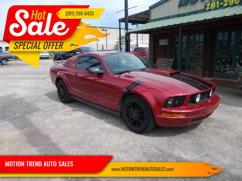 2007 Ford Mustang for sale at MOTION TREND AUTO SALES in Tomball TX