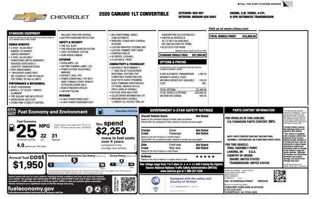 2020 Chevrolet Camaro LT