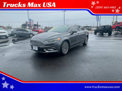 2017 Ford Fusion for sale at Trucks Max USA in Manteca CA