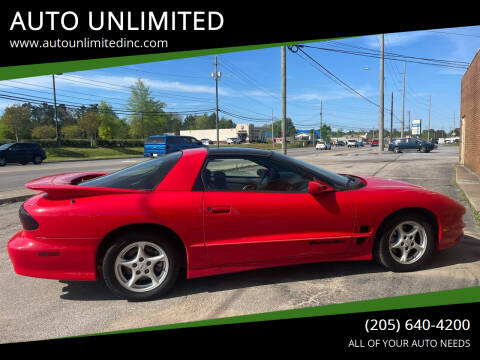 1998 Pontiac Firebird for sale at AUTO UNLIMITED in Moody AL
