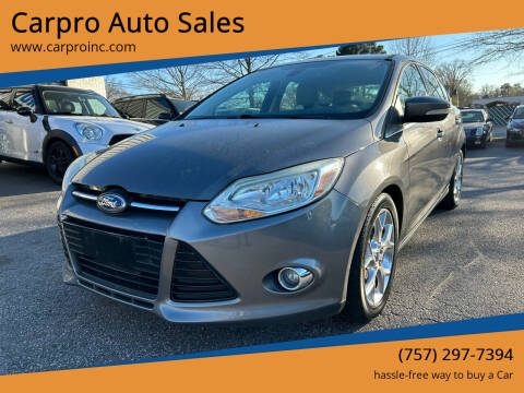 2012 Ford Focus for sale at Carpro Auto Sales in Chesapeake VA