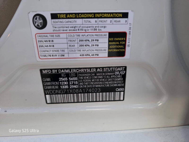 2008 Mercedes-Benz S-Class S 550